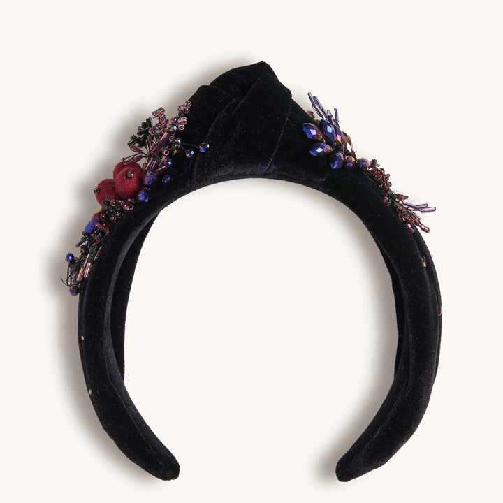 Black Velvet Knot Headband