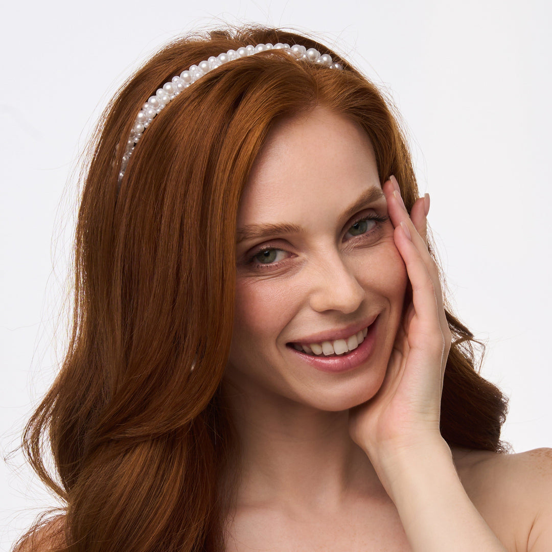 Venetian Wide White Headband