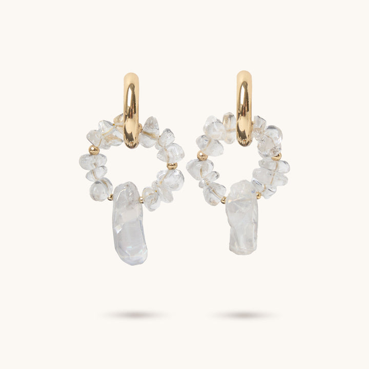 Crystal hoop earrings