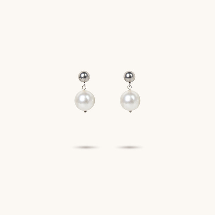 Pearl Bauble Drop Earrings