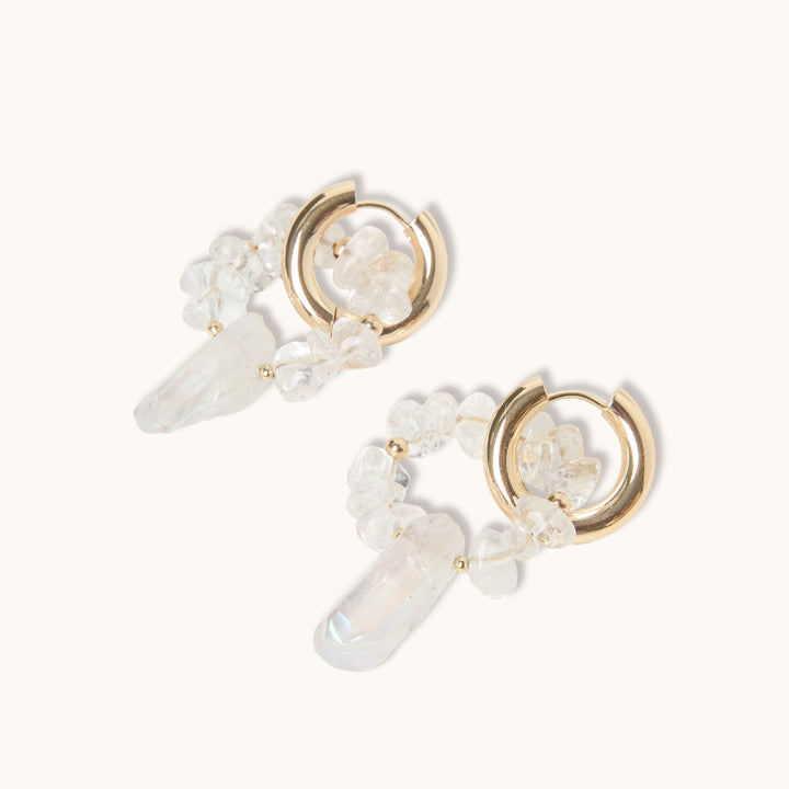 Crystal hoop earrings