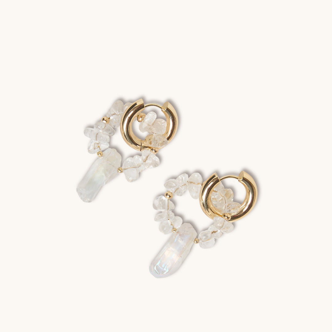 Crystal hoop earrings