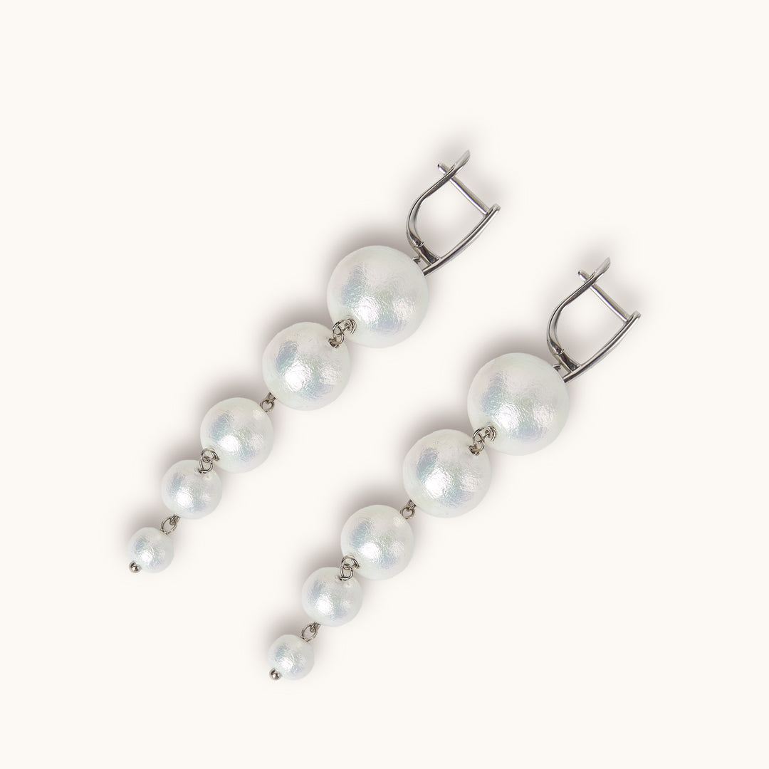 Multi Pearl Drop Earrings