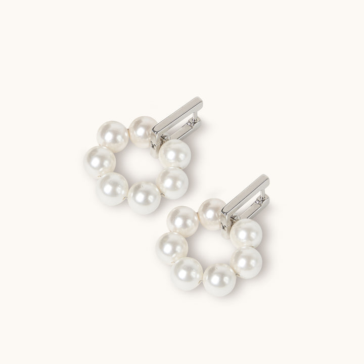 Pearl Hoop Transformer Earrings