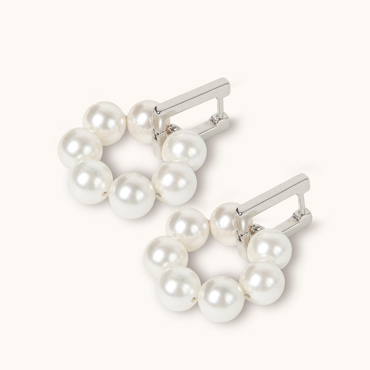 Pearl Hoop Transformer Earrings