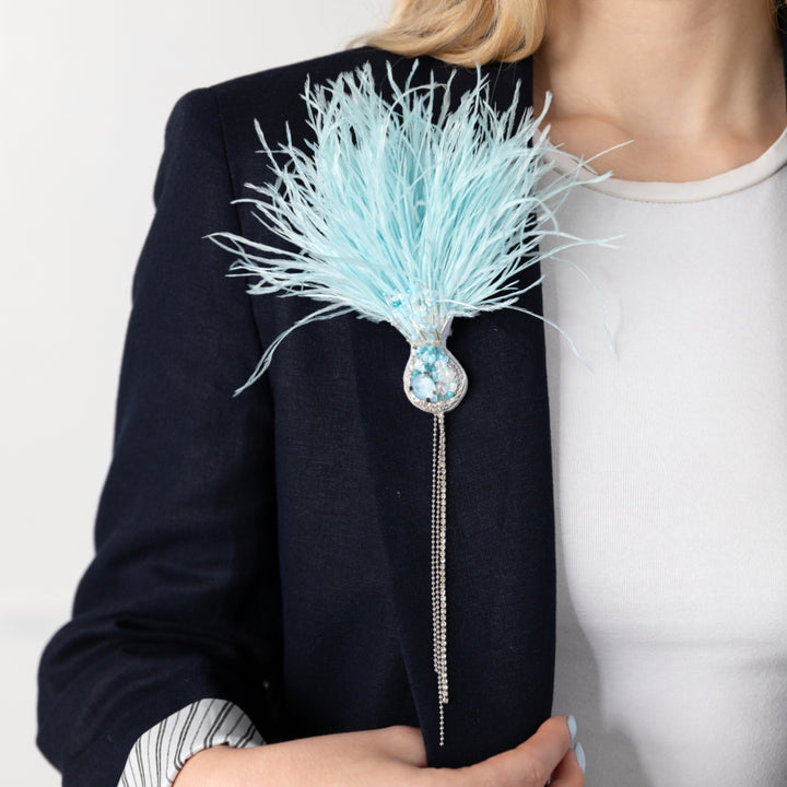 Thistle Brooch Blue