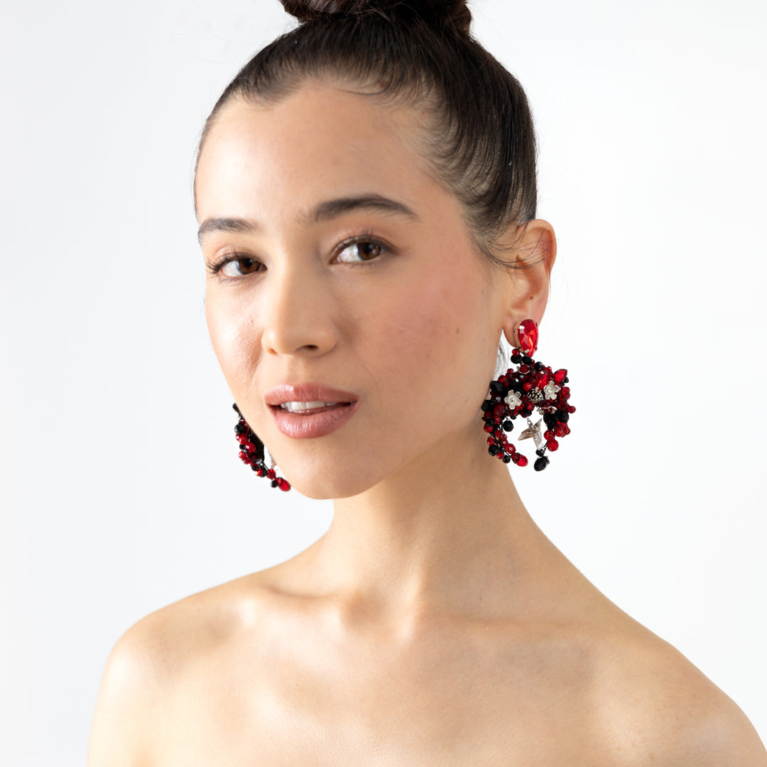 Red Hummingbird Earrings