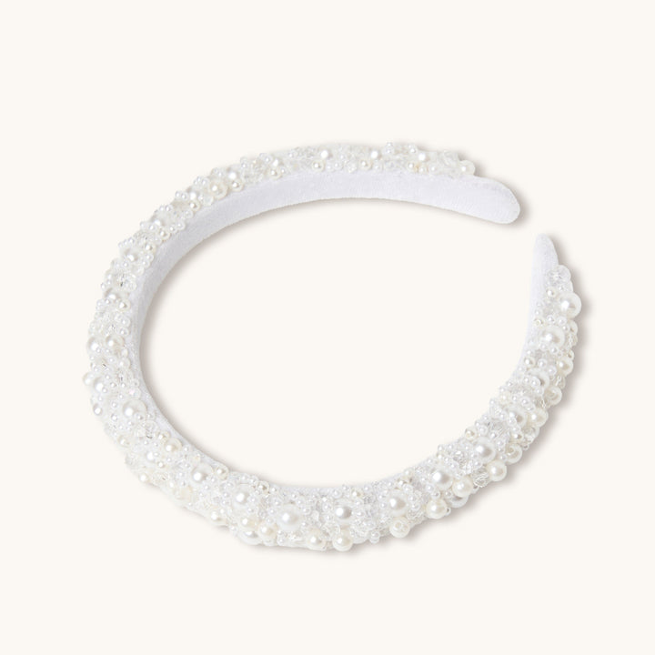 Venetian Wide White Headband