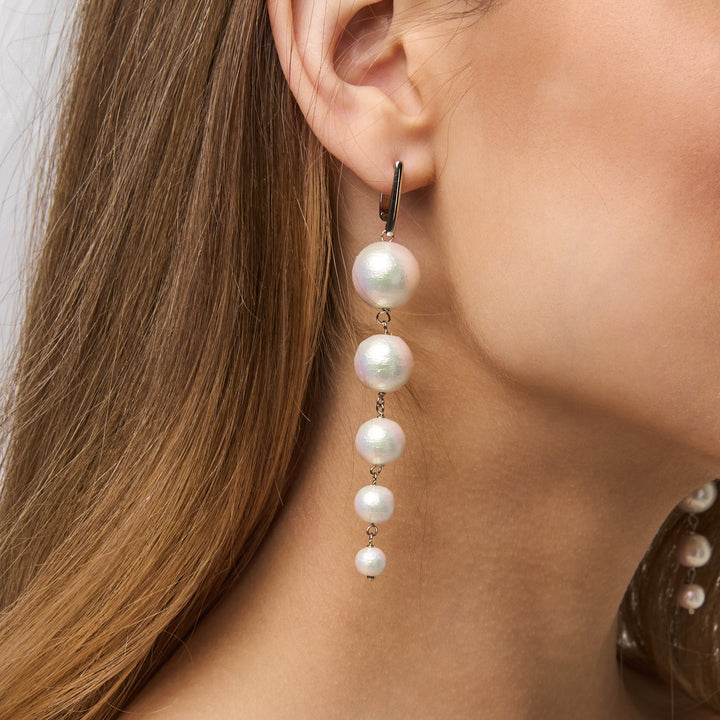 Multi Pearl Drop Earrings