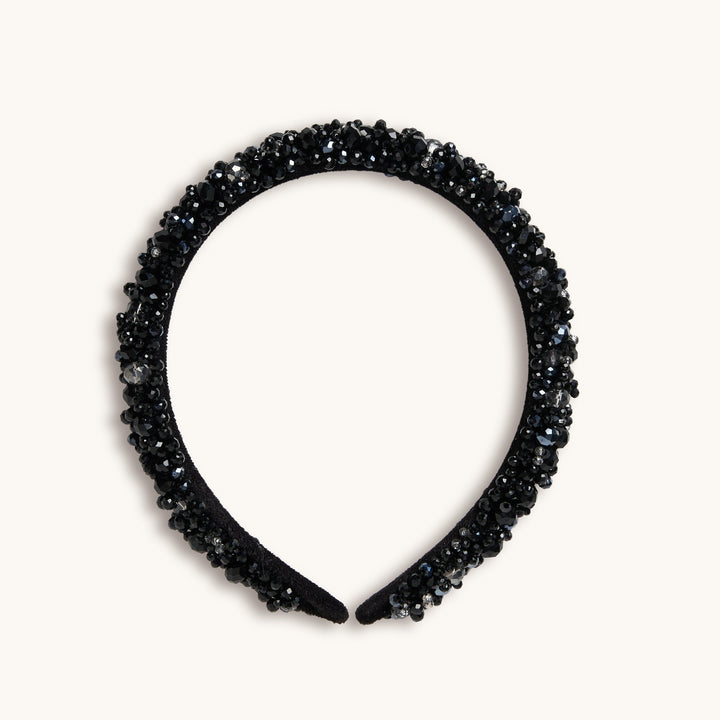 Venetian Wide Black Headband