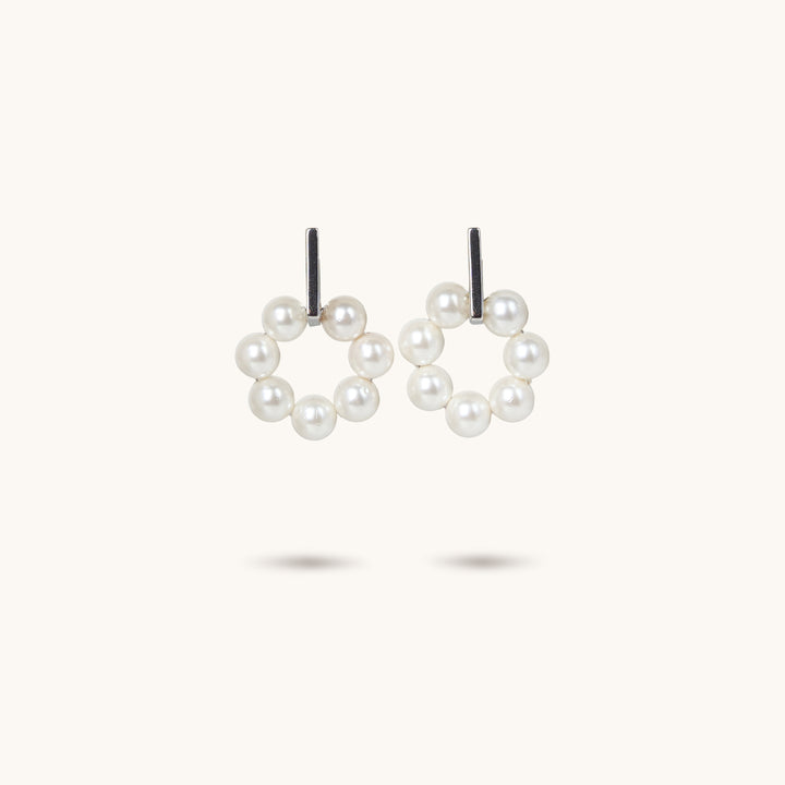 Pearl Hoop Transformer Earrings