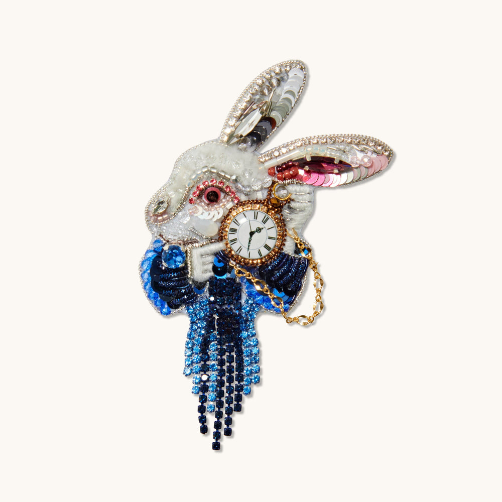 Alice in Wonderland White Rabbit Brooch