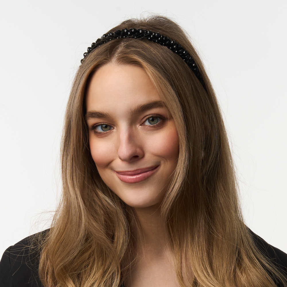 Black Beaded Headband