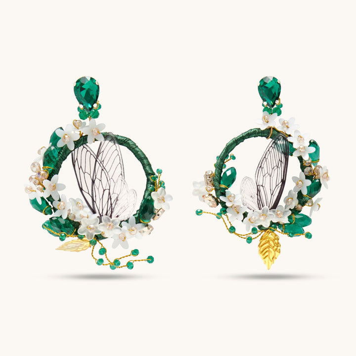 Butterfly Earrings Green