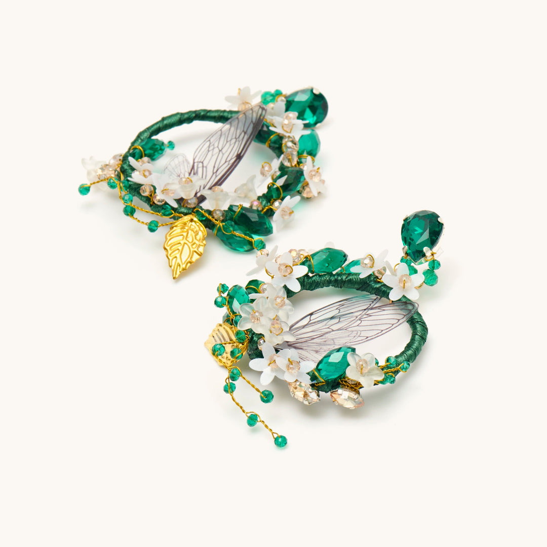 Butterfly Earrings Green