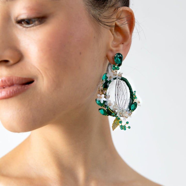 Butterfly Earrings Green