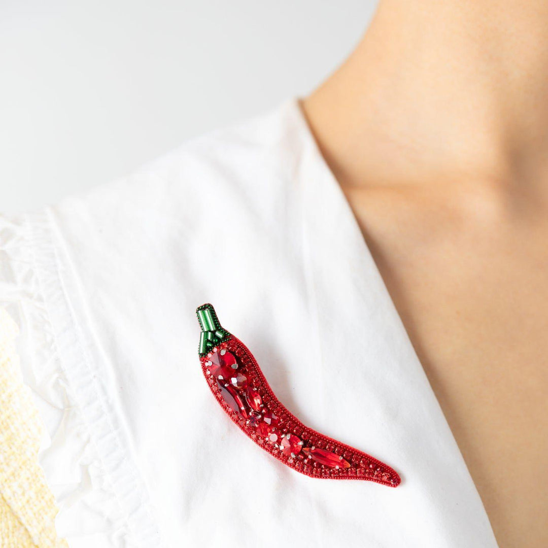 Chili Brooch 