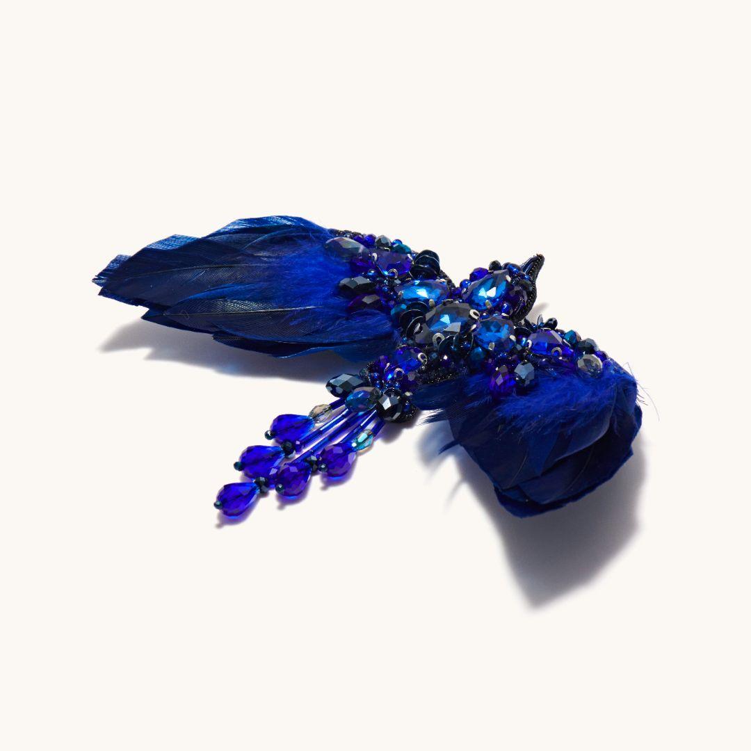 Phoenix Rising Sapphire Brooch Mini