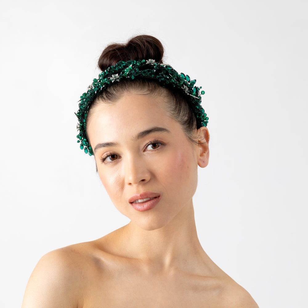 Flower Emerald Headband