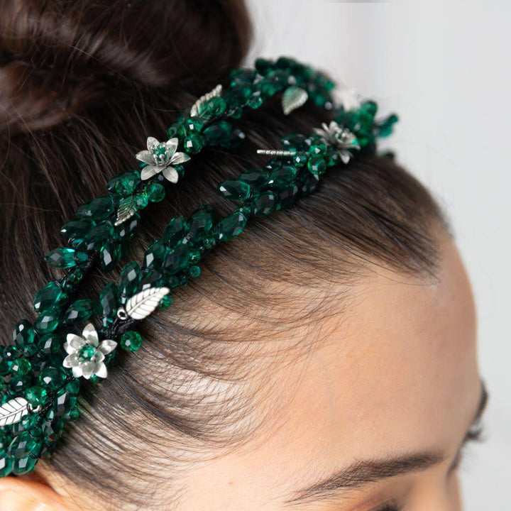 Flower Emerald Headband