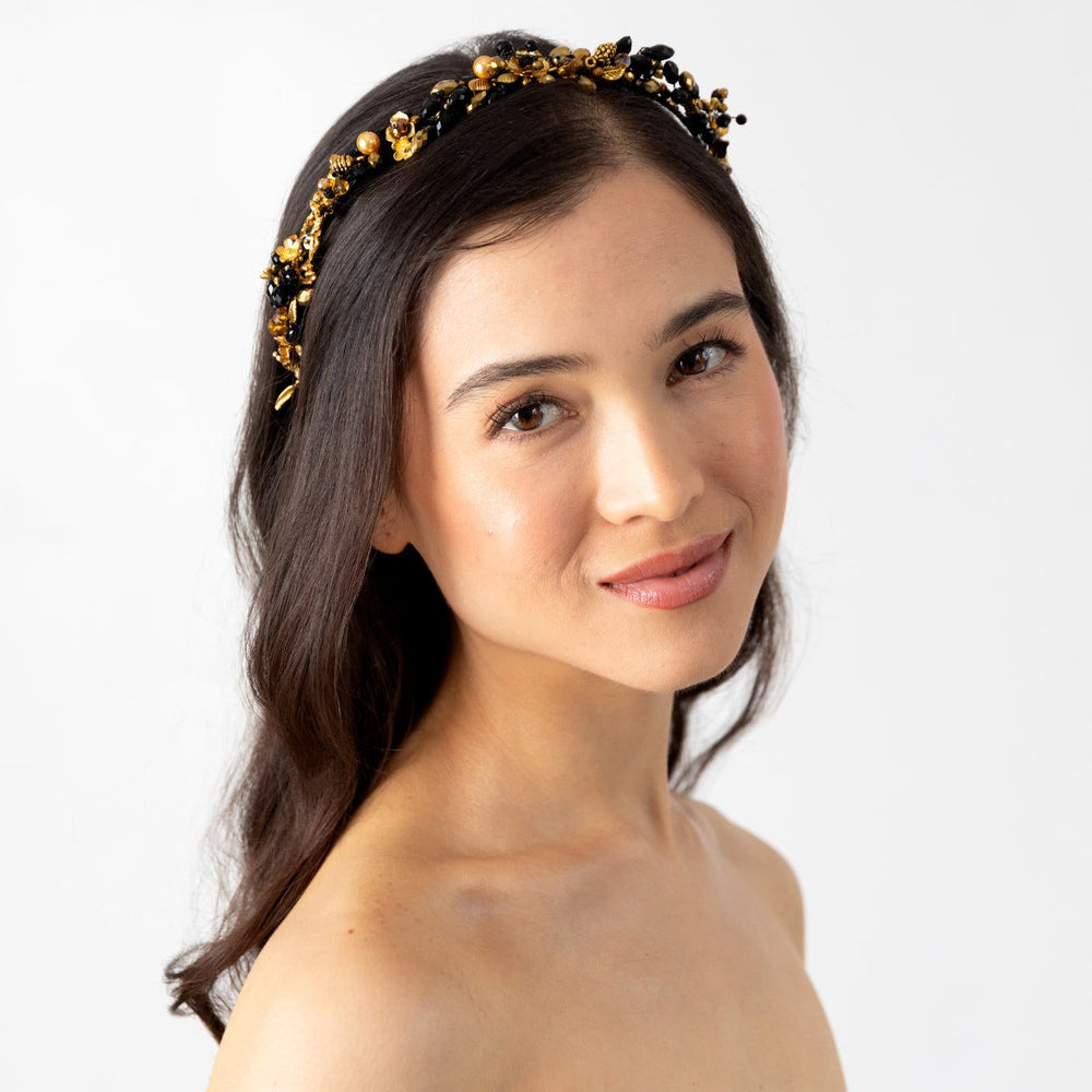 Flower Gold Headband