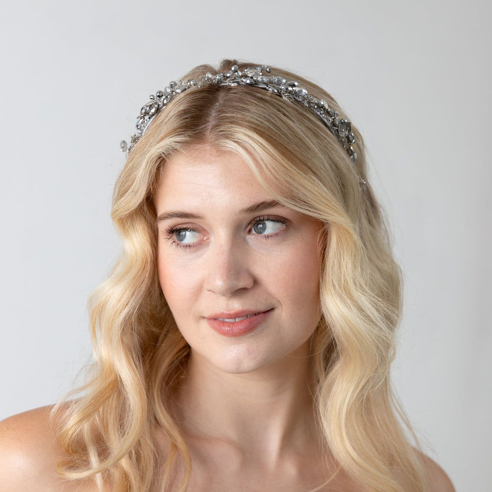 Flower Silver Headband