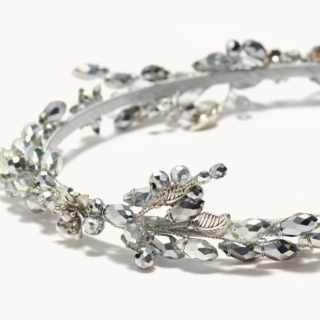 Flower Silver Headband