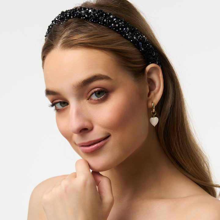 Venetian Wide Black Headband