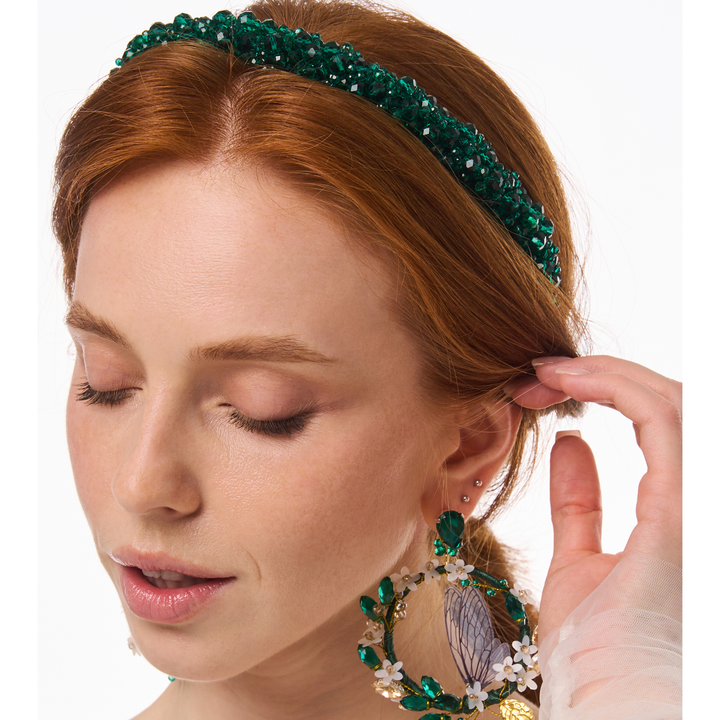 Venetian Wide Emerald Headband