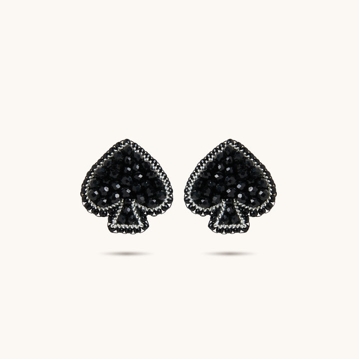 Alice in Wonderland Spade Stud Earrings