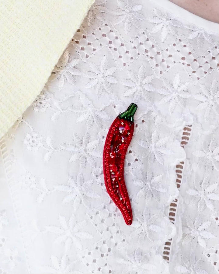 Chilli Ruby Brooch